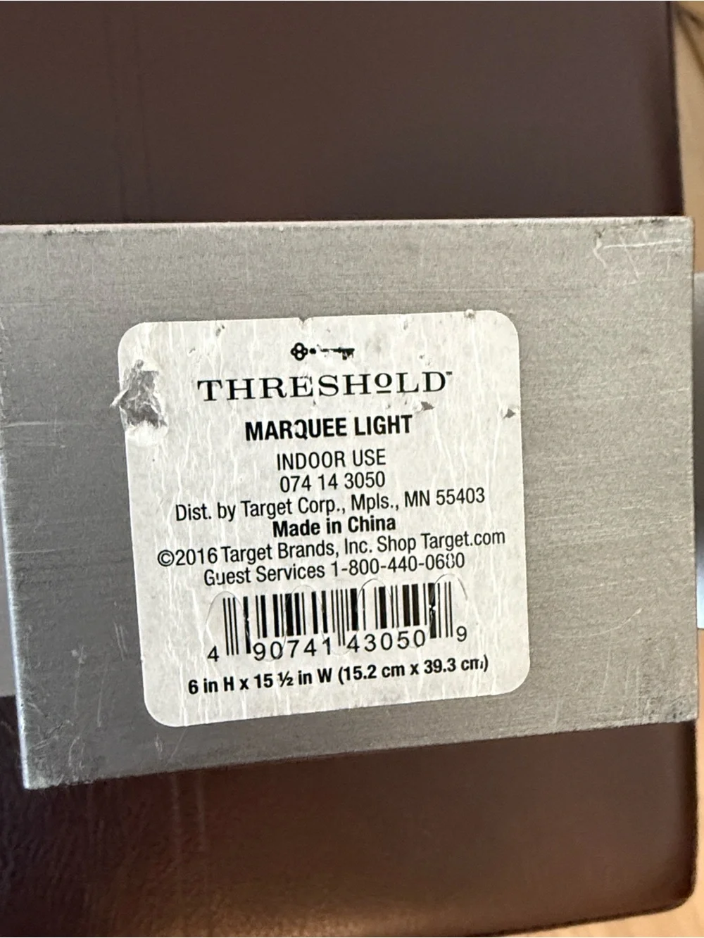 Threshold Silver 'BAR' Marquee Lighted Sign